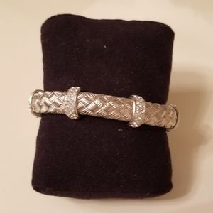 Silver tone designer inspired bracelet